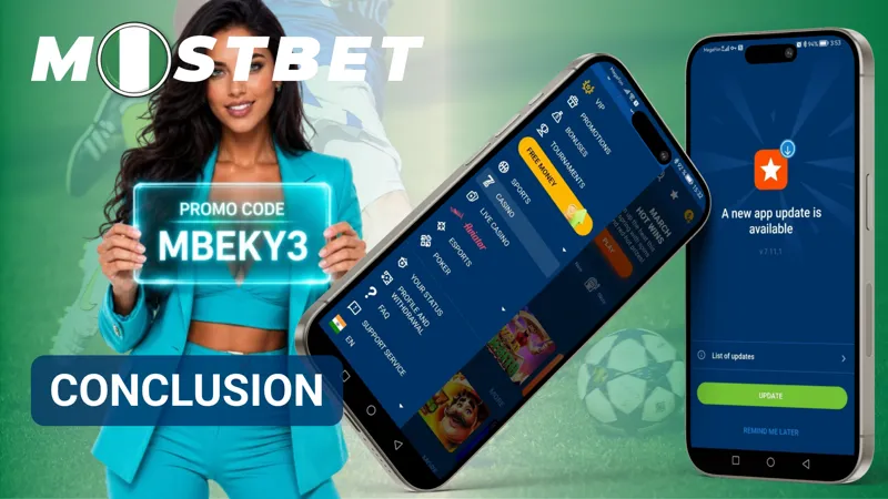 Summary graphic highlighting the key features of the MostBet 100 Free Spins promotion in Nigeria.