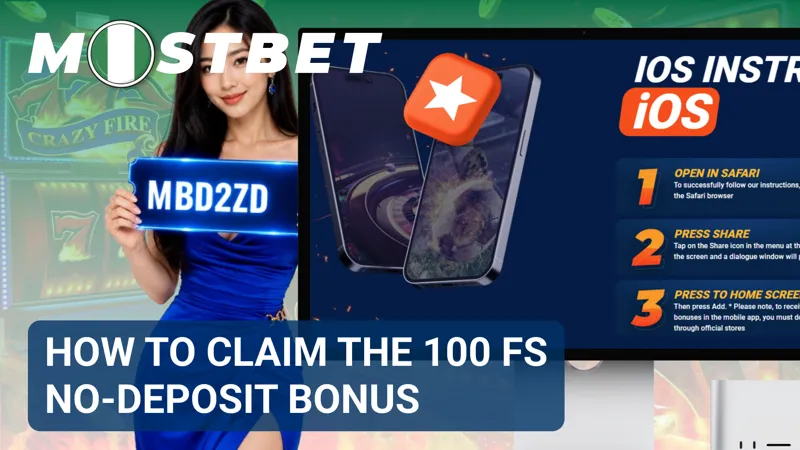Bonus activation interface illustrating the no-deposit steps required to receive 100 free spins.