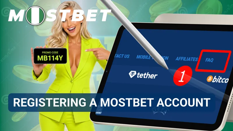 Online registration form prepared for creating a new MostBet Nigeria account.