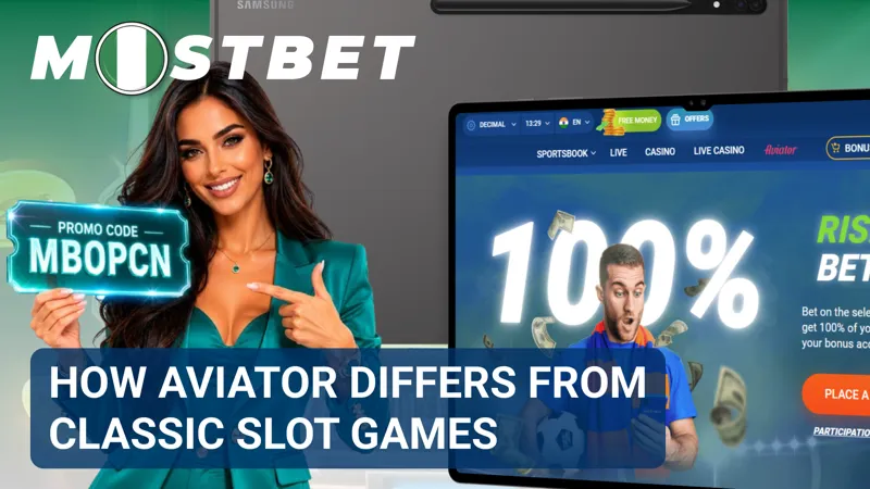 Comparison graphic contrasting Aviator gameplay with traditional slot machine reels.