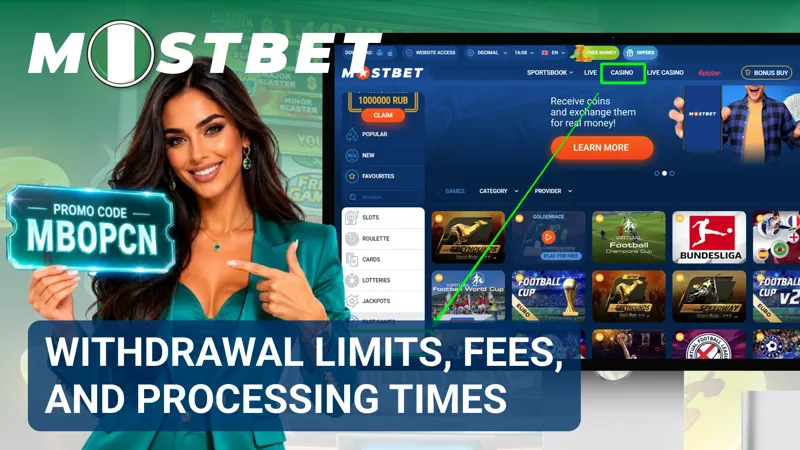 Withdrawal information page showing payout limits, transaction fees, and estimated processing periods.