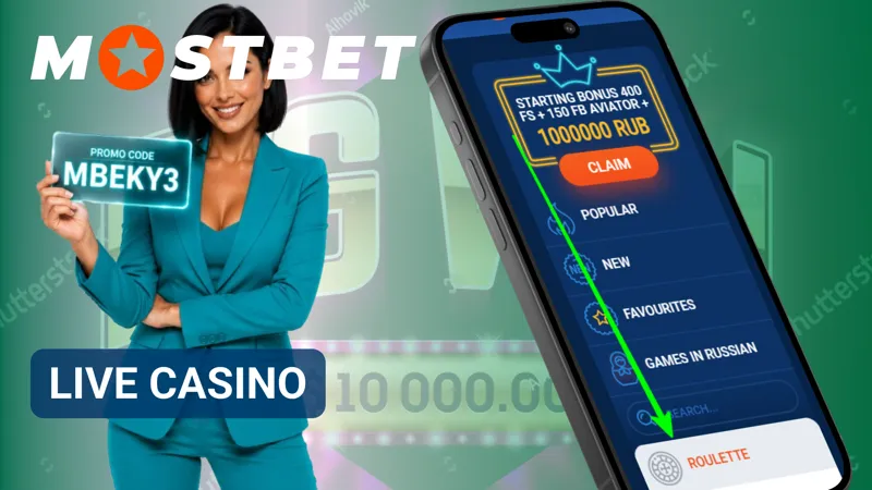 Live casino studio featuring real dealers and interactive gaming tables.