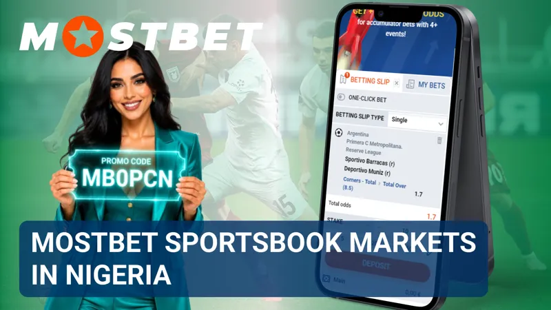 Mostbet sportsbook interface presenting Nigerian betting markets, odds, and sports categories.