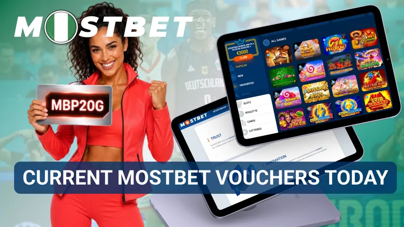 Active voucher catalogue showing available MostBet rewards with their validity periods.