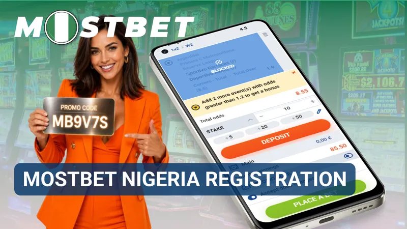 MostBet Nigeria registration page displaying account creation options and signup interface.