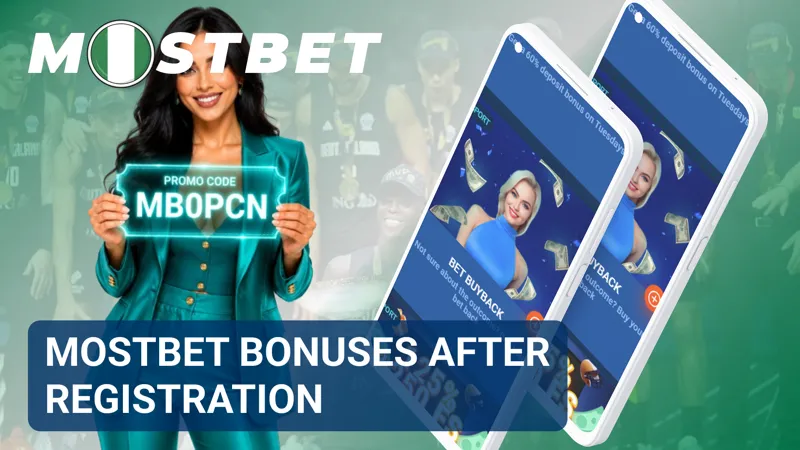 Bonus section displaying welcome rewards and promotional offers available after account creation.